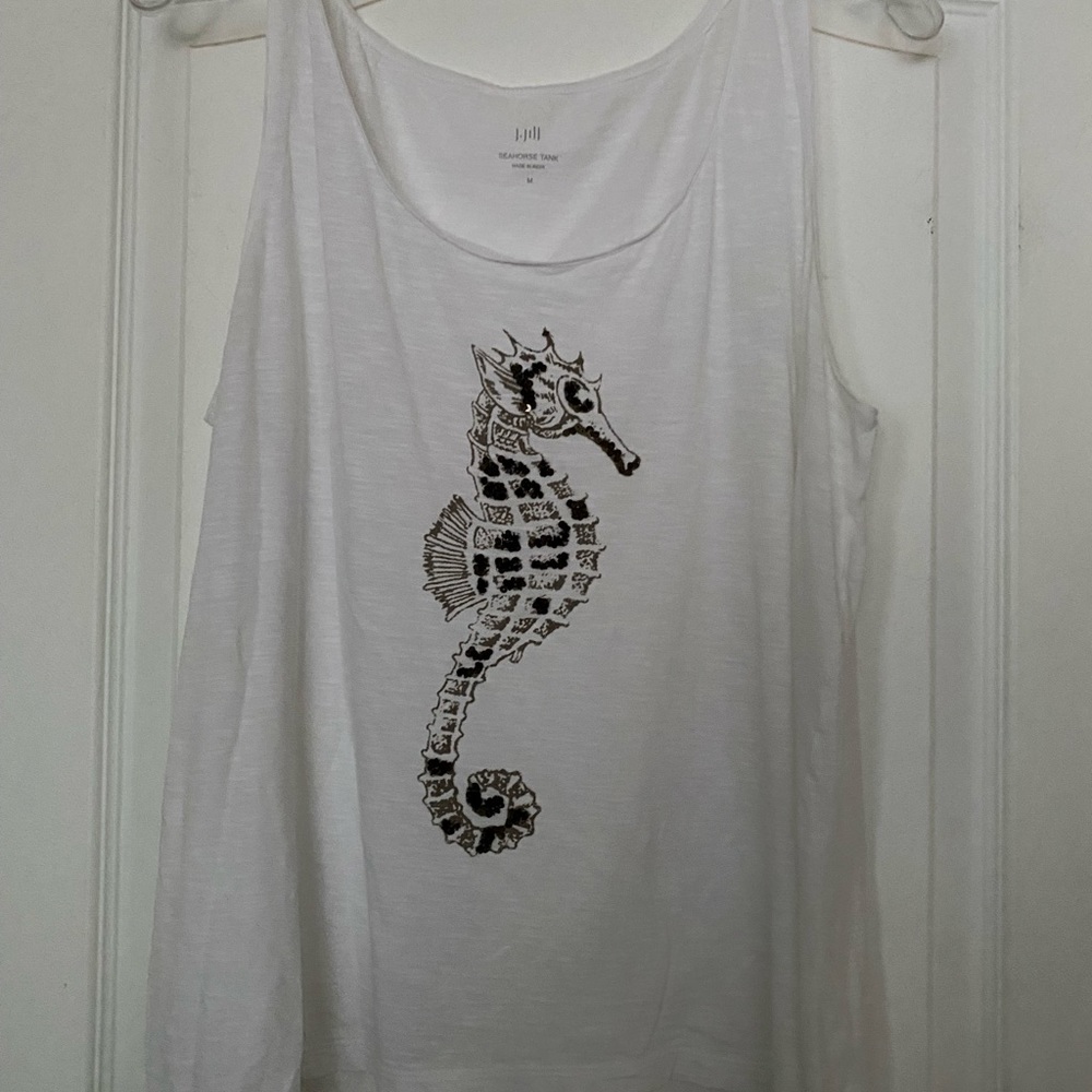 Women’s Medium J.Jill White Seahorse Tank